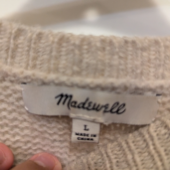 Madewell Cream Cable Knit Sweater - Picture 5 of 8